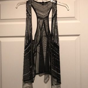 BKE beaded vest.